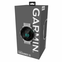 Garmin | Forerunner 55 Running Watch - Whitestone -True Motion Sales Store 0100256201 garmin forerunner55 package