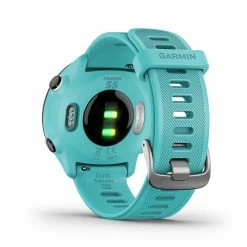 Garmin | Forerunner 55 Running Watch - Aqua 19 Garmin | Forerunner 55 Running Watch - Aqua -True Motion Sales Store 0100256202 garmin forerunner55 leftback