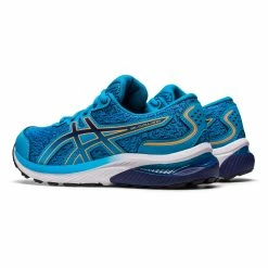 Asics | Kids' Gel-Cumulus 24 GS Running Shoes - Island Blue 12 Asics | Kids' Gel-Cumulus 24 GS Running Shoes - Island Blue -True Motion Sales Store 1014A270 402 U Asics Kids Gel Cumulus24GS backside