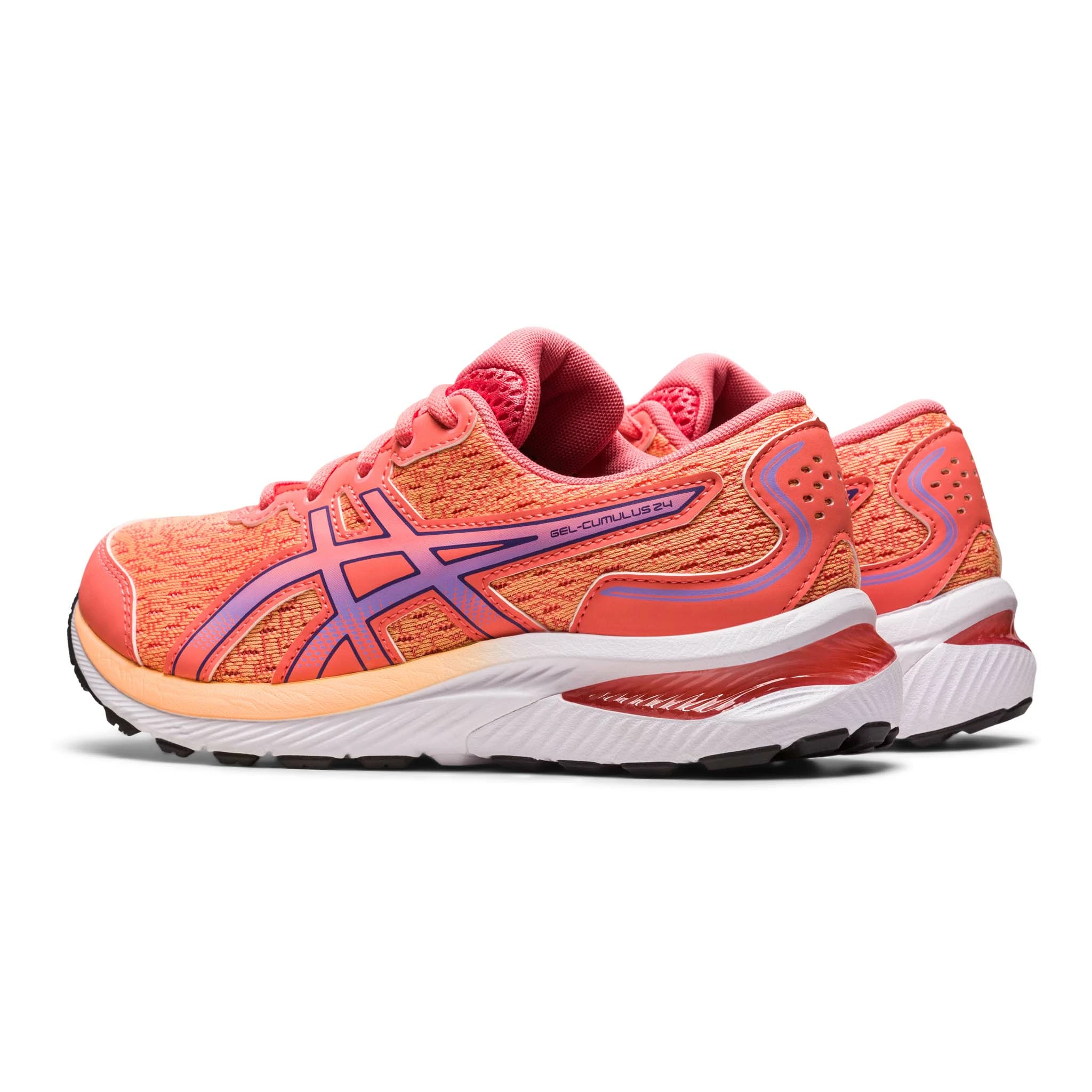Asics | Kids' Gel-Cumulus 24 GS Running Shoes - Papaya 6 Asics | Kids' Gel-Cumulus 24 GS Running Shoes - Papaya - Image 4