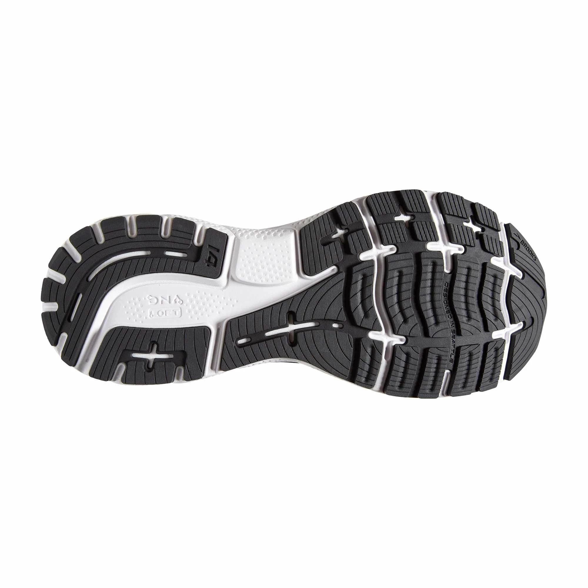 Brooks | Men's Ghost 14 2E Running Shoes - Black 8 Brooks | Men's Ghost 14 2E Running Shoes - Black - Image 6