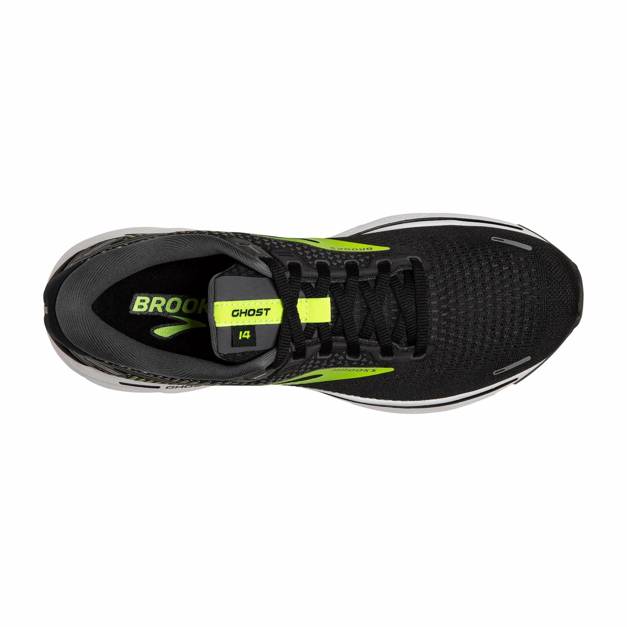 Brooks | Men's Ghost 14 2E Running Shoes - Black 7 Brooks | Men's Ghost 14 2E Running Shoes - Black - Image 5