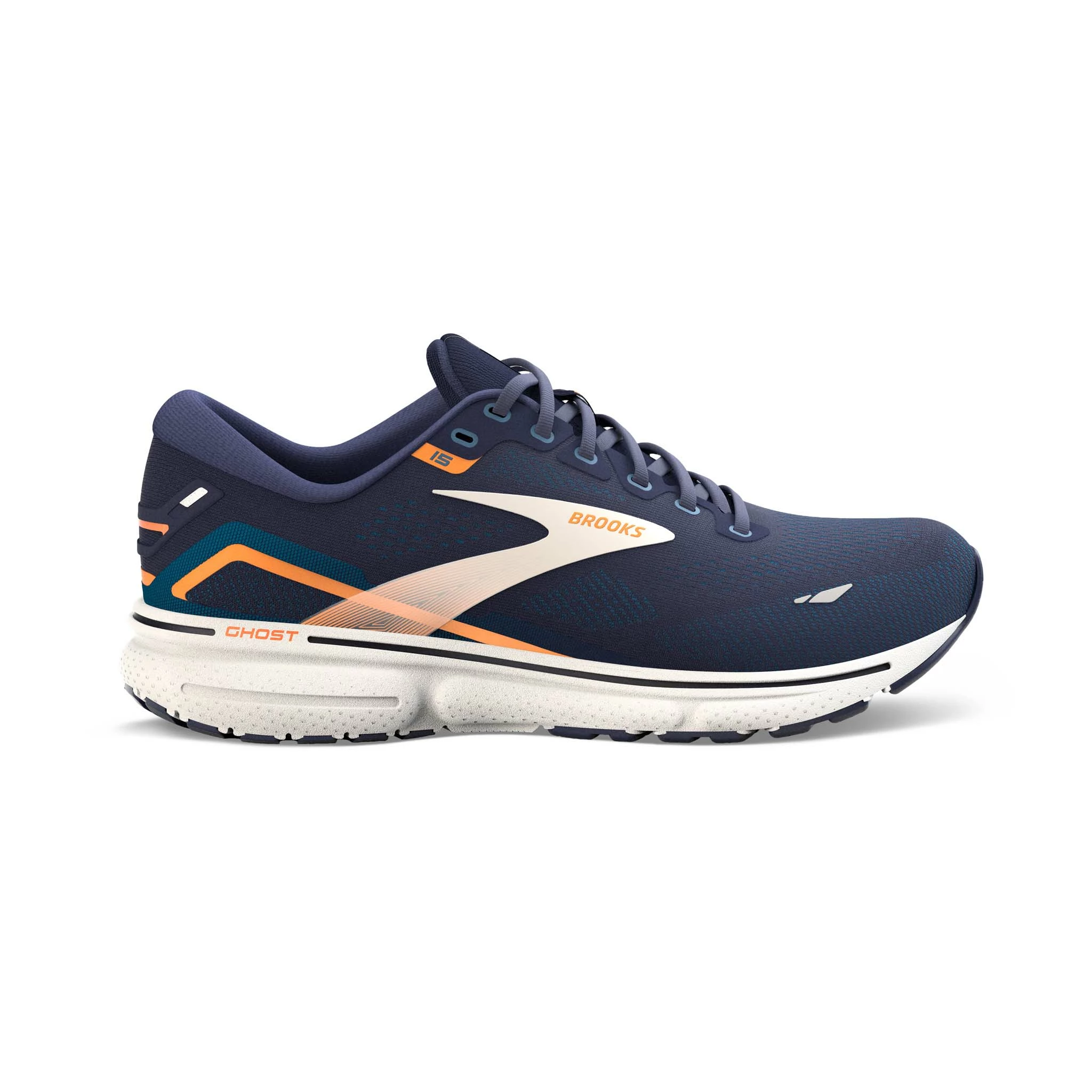 Brooks | Men's Ghost 15 2E Running Shoes - Peacoat 3 Brooks | Men's Ghost 15 2E Running Shoes - Peacoat