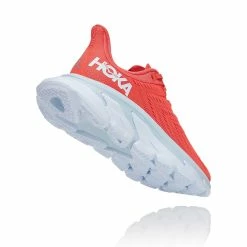 Hoka One One Hoka | Women's Clifton Edge Running Shoes - Hot Coral 12 Hoka One One Hoka | Women's Clifton Edge Running Shoes - Hot Coral -True Motion Sales Store 1110511HCWH F hoka cliftonedge back