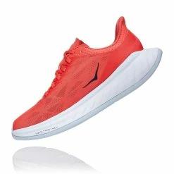 Hoka One One Hoka | Women's Carbon X 2 Running Shoes - Hot Coral 14 Hoka One One Hoka | Women's Carbon X 2 Running Shoes - Hot Coral -True Motion Sales Store 1113527HCBI F hoka carbonx2 leftangle