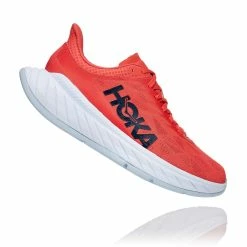 Hoka One One Hoka | Women's Carbon X 2 Running Shoes - Hot Coral 15 Hoka One One Hoka | Women's Carbon X 2 Running Shoes - Hot Coral -True Motion Sales Store 1113527HCBI F hoka carbonx2 rightangle