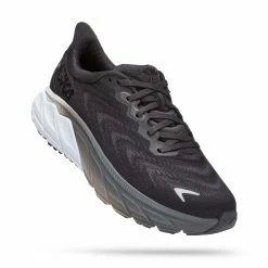 Hoka One One Hoka | Women's Arahi 6 Running Shoes - Black -True Motion Sales Store 1123195BWHT F hoka arahi6 front