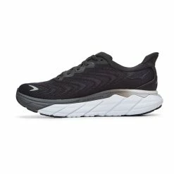 Hoka One One Hoka | Women's Arahi 6 Running Shoes - Black -True Motion Sales Store 1123195BWHT F hoka arahi6 left