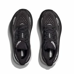 Hoka One One Hoka | Men's Clifton 9 Wide Running Shoes - Black 9 Hoka One One Hoka | Men's Clifton 9 Wide Running Shoes - Black -True Motion Sales Store 1132210 BWHT M Hoka Clifton9 top