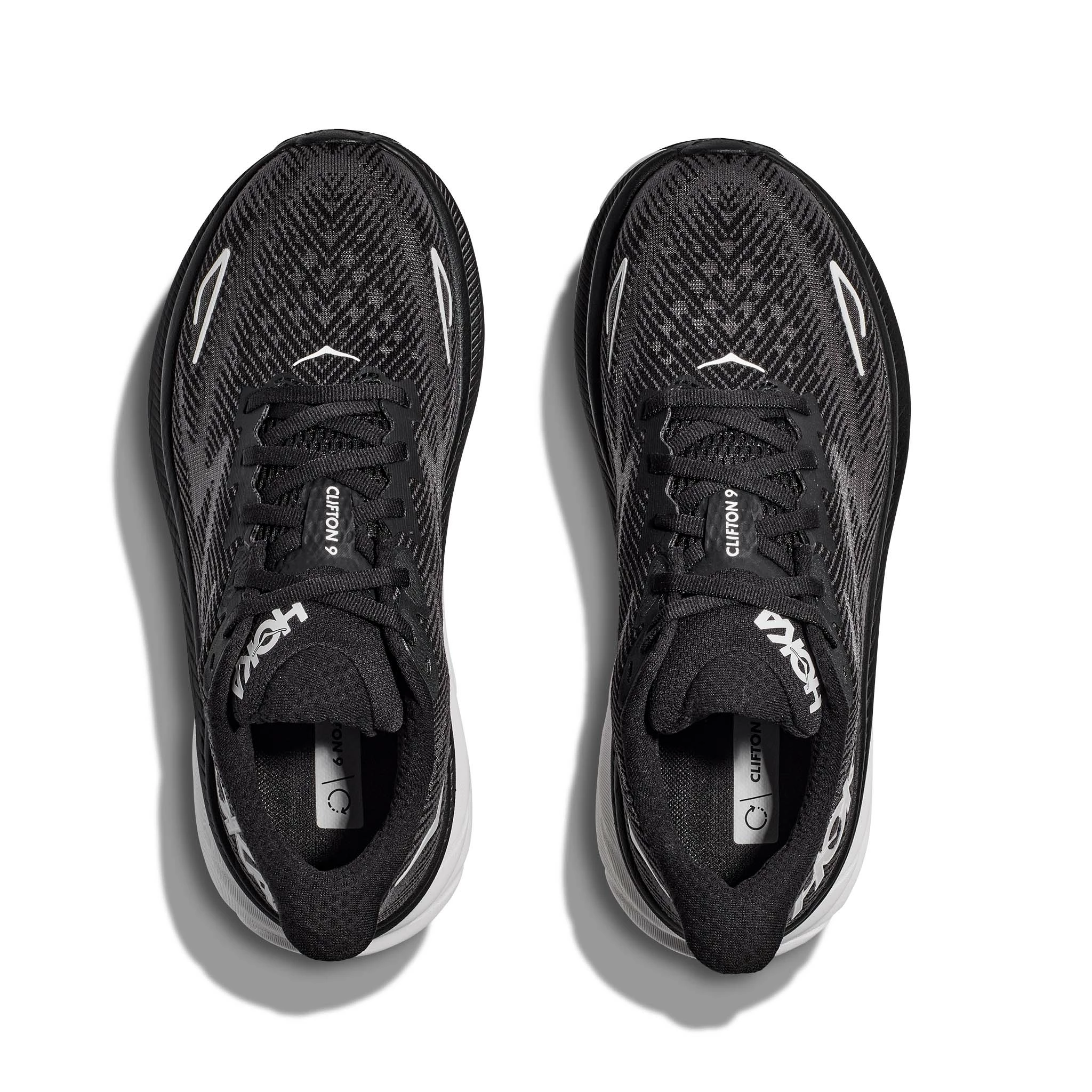 Hoka One One Hoka | Men's Clifton 9 Wide Running Shoes - Black 5 Hoka One One Hoka | Men's Clifton 9 Wide Running Shoes - Black - Image 3