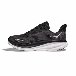 Hoka One One Hoka | Women's Clifton 9 Wide Running Shoes - Black 8 Hoka One One Hoka | Women's Clifton 9 Wide Running Shoes - Black -True Motion Sales Store 1132211 BWHT W Hoka Clifton9 side