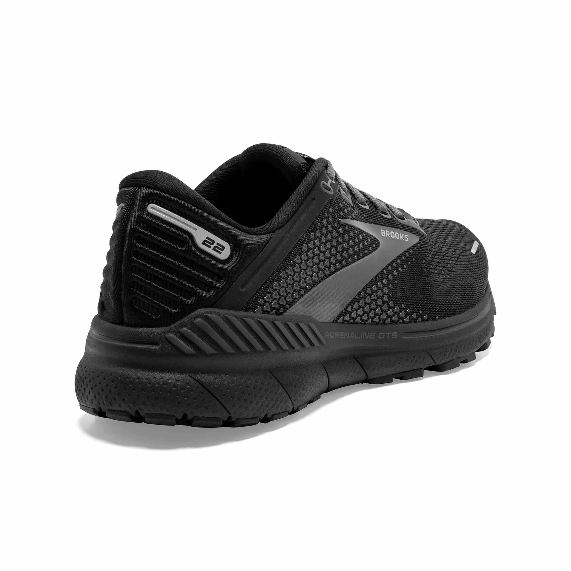 Brooks | Women's Adrenaline GTS 22 Running Shoes - All Black 6 Brooks | Women's Adrenaline GTS 22 Running Shoes - All Black - Image 4