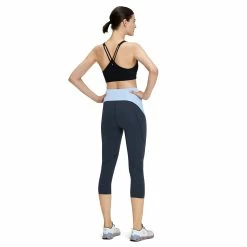 On | Women's Movement 3/4 Tights - Navy 10 On | Women's Movement 3/4 Tights - Navy -True Motion Sales Store 1WD10230900 W On Movement34Tight backfullbody