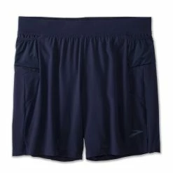 Brooks | Men's Sherpa 7" 2-in-1 Short - Navy 19 Brooks | Men's Sherpa 7" 2-in-1 Short - Navy -True Motion Sales Store 211333451 M brooks sherpa7in2in1short front