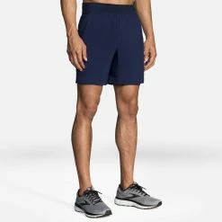 Brooks | Men's Sherpa 7" 2-in-1 Short - Navy