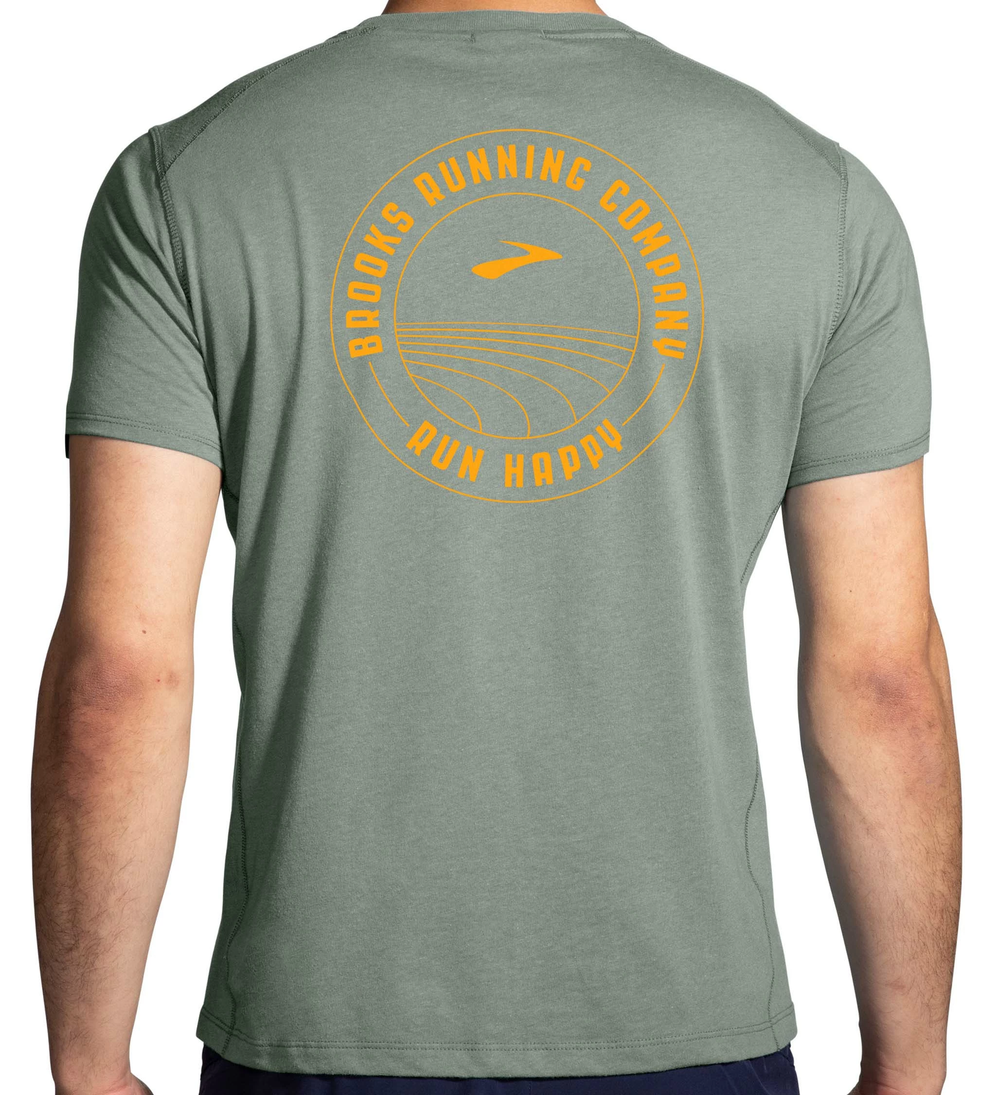 Brooks | Men's Distance Short Sleeve 2.0 - Pebble 4 Brooks | Men's Distance Short Sleeve 2.0 - Pebble - Image 2