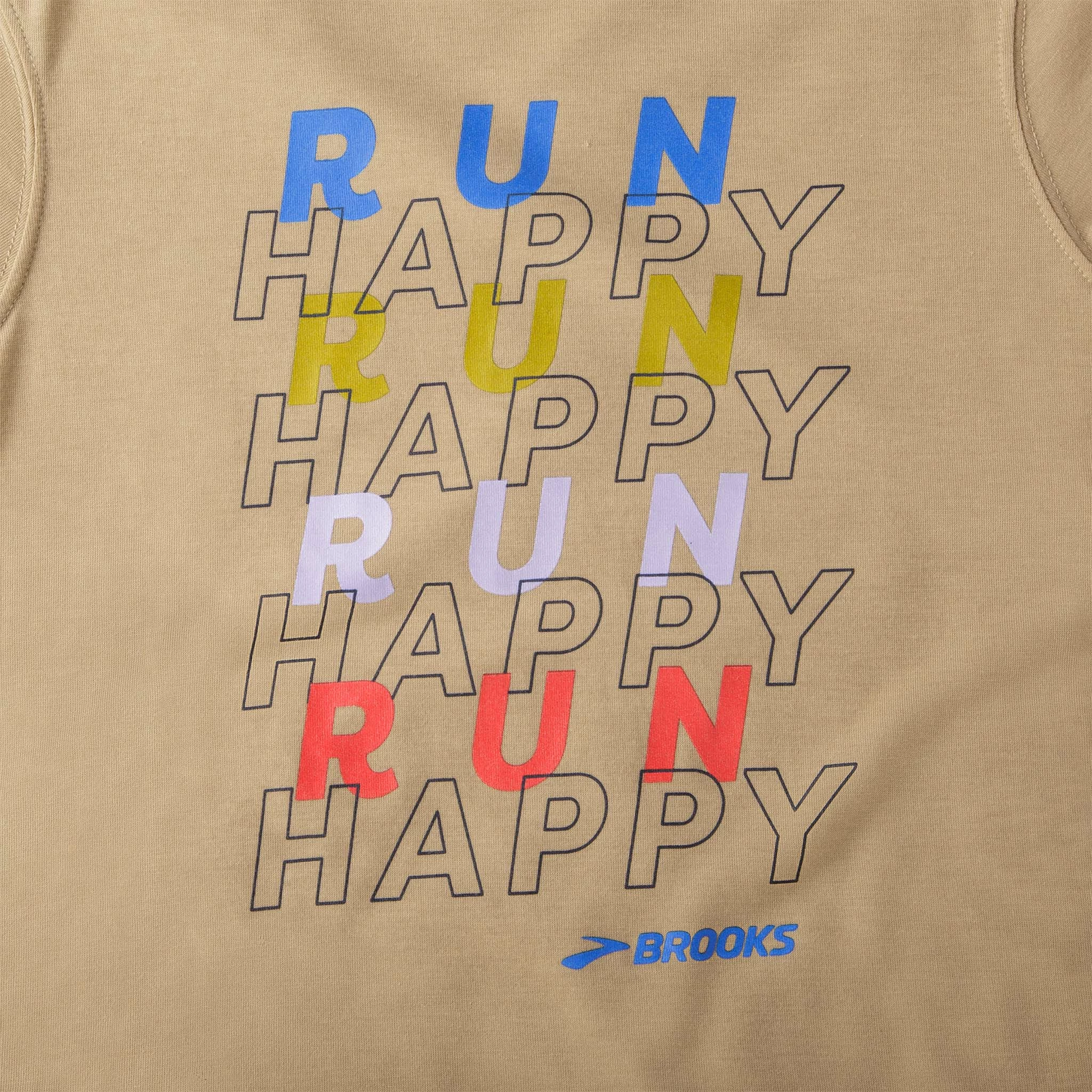 Brooks | Women's Distance Graphic Short Sleeve Tee - Heather Oatmeal 5 Brooks | Women's Distance Graphic Short Sleeve Tee - Heather Oatmeal - Image 3