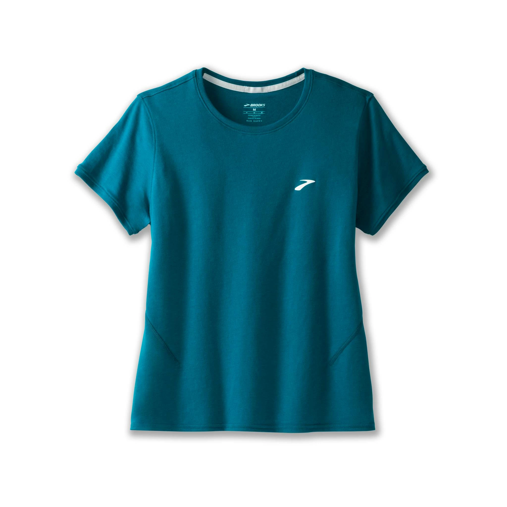Brooks | Women's Distance Short Sleeve 2.0 - Heather Lagoon 4 Brooks | Women's Distance Short Sleeve 2.0 - Heather Lagoon - Image 2