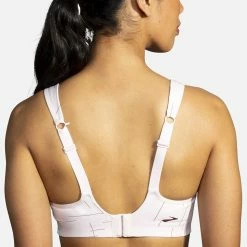 Brooks | Women's Drive Convertible Run Bra - Pink -True Motion Sales Store 350081658 F brooks driveconvertiblerunbra modelback