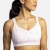 Brooks | Women's Drive Convertible Run Bra - Pink 1 Brooks | Women's Drive Convertible Run Bra - Pink -True Motion Sales Store 350081658 F brooks driveconvertiblerunbra modelfront