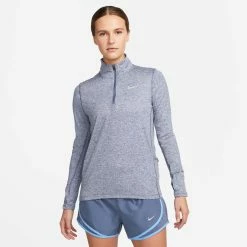 Nike | Women's Dri-FIT Element 1/2-Zip Running Top - Diffused Blue