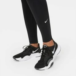 Nike | Women's ONE Dri-Fit MR Tight Plus - Black 7 Nike | Women's ONE Dri-Fit MR Tight Plus - Black -True Motion Sales Store DD0345 010 W Nike ONEDri FitMRTightPlus ankle