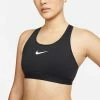 Nike | Women's Dri-FIT Swoosh High-Support Non-Padded Adjustable Sports Bra -True Motion Sales Store DD0428 010W Nike DFSWSHHSBra front