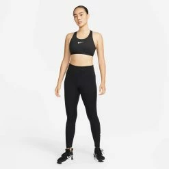 Nike | Women's Dri-FIT Swoosh High-Support Non-Padded Adjustable Sports Bra -True Motion Sales Store DD0428 010W Nike DFSWSHHSBra fullbody