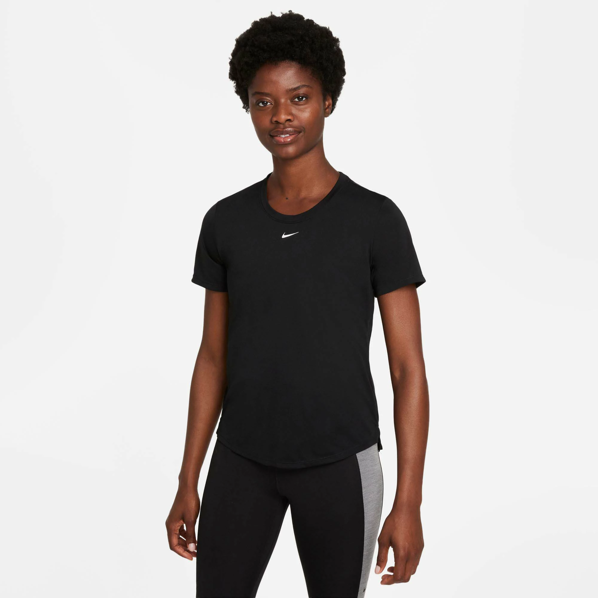 Nike | Women's Dri-FIT ONE Standard Fit Short-Sleeve Top - Black 3 Nike | Women's Dri-FIT ONE Standard Fit Short-Sleeve Top - Black