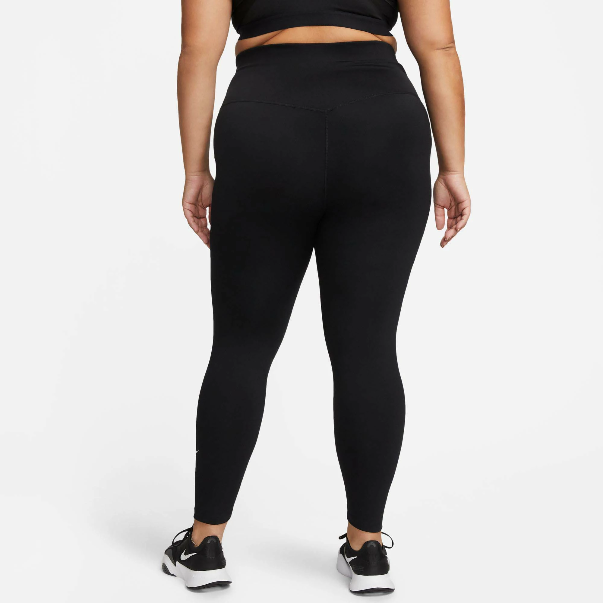 Nike | Women's One Dri-FIT High-Rise Leggings (Plus Size) - Black 4 Nike | Women's One Dri-FIT High-Rise Leggings (Plus Size) - Black - Image 2