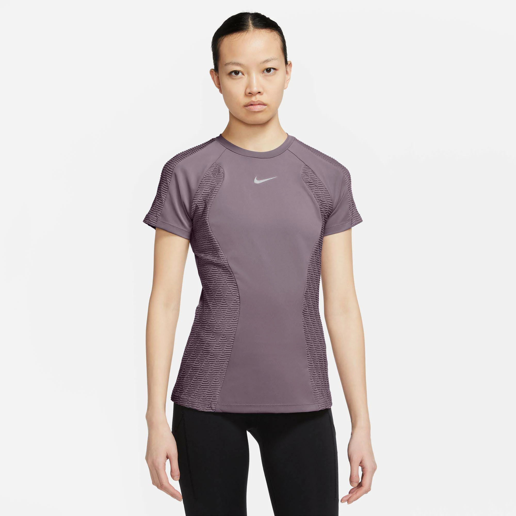 Nike | Women's Dri-Fit ADV Run DVN SS Top - Purple Smoke 3 Nike | Women's Dri-Fit ADV Run DVN SS Top - Purple Smoke