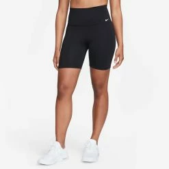 Nike | Women's Dri-FIT One High-Waisted 7 Inch Biker Shorts - Black 9 Nike | Women's Dri-FIT One High-Waisted 7 Inch Biker Shorts - Black -True Motion Sales Store DV9022 010 W Nike OneDFHR7InShort front