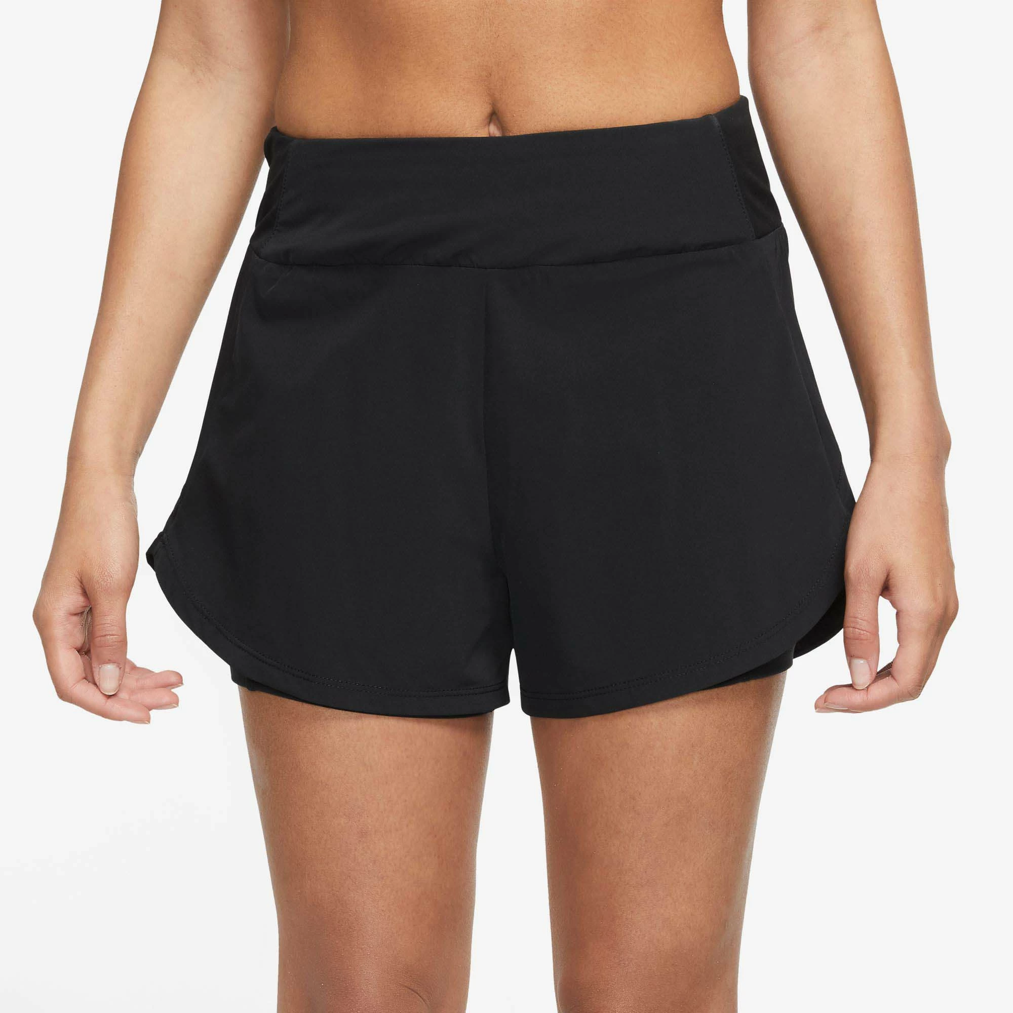 Nike | Women's Dri-FIT Bliss Mid-Rise 3 Inch 2in1 Shorts - Black 3 Nike | Women's Dri-FIT Bliss Mid-Rise 3 Inch 2in1 Shorts - Black