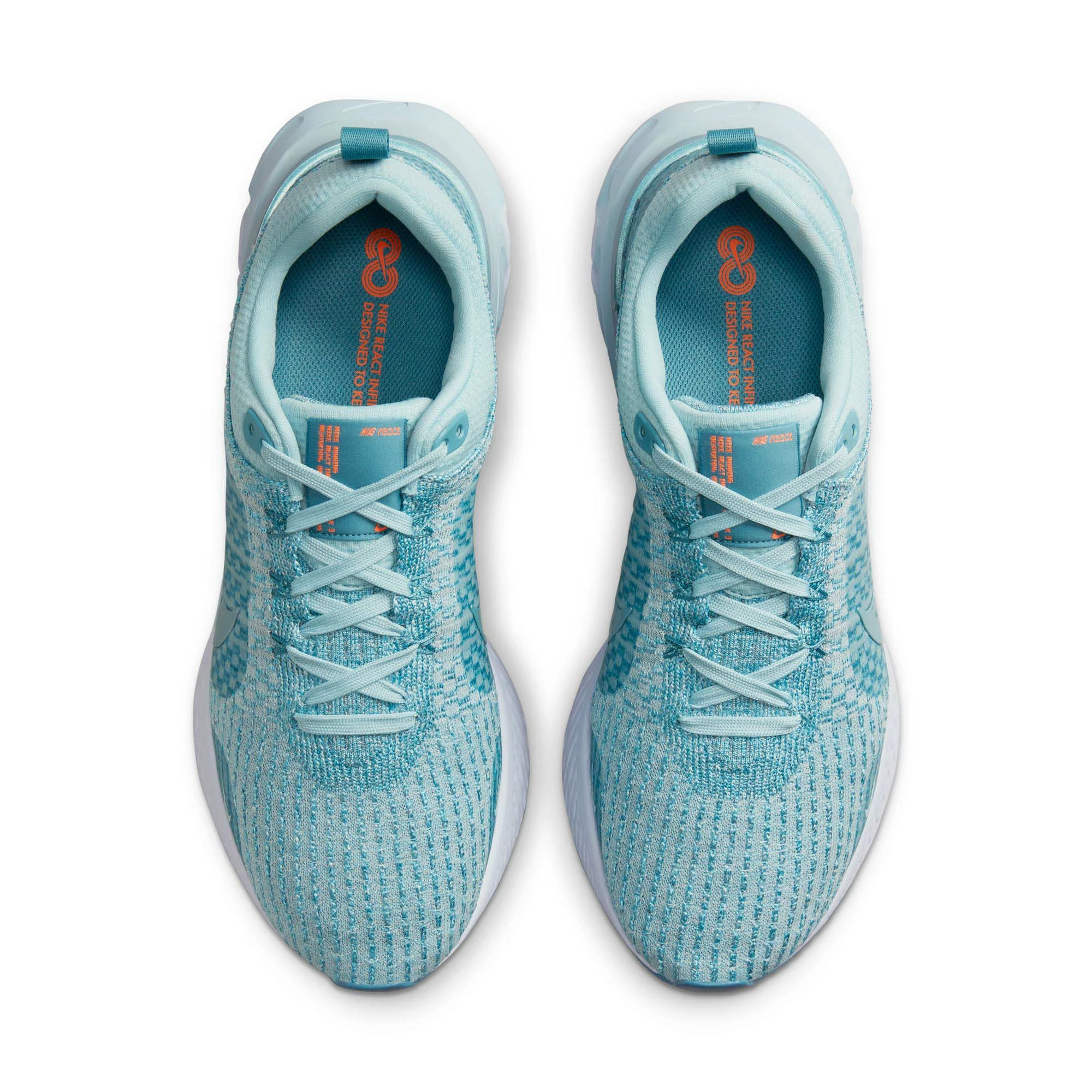 Nike | Men's React Infinity Run Flyknit 3 Running Shoes - Ocean Bliss 7 Nike | Men's React Infinity Run Flyknit 3 Running Shoes - Ocean Bliss - Image 5
