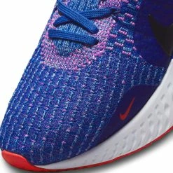 Nike | Women's React Infinity Run Flyknit 3 Running Shoes - Racer Blue -True Motion Sales Store DZ3016 400 W Nike ReactInfinityRunFlyknit3 toe