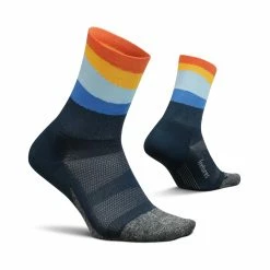 Feetures | Unisex Elite Light Cushion Mini Crew - Ascent Blue