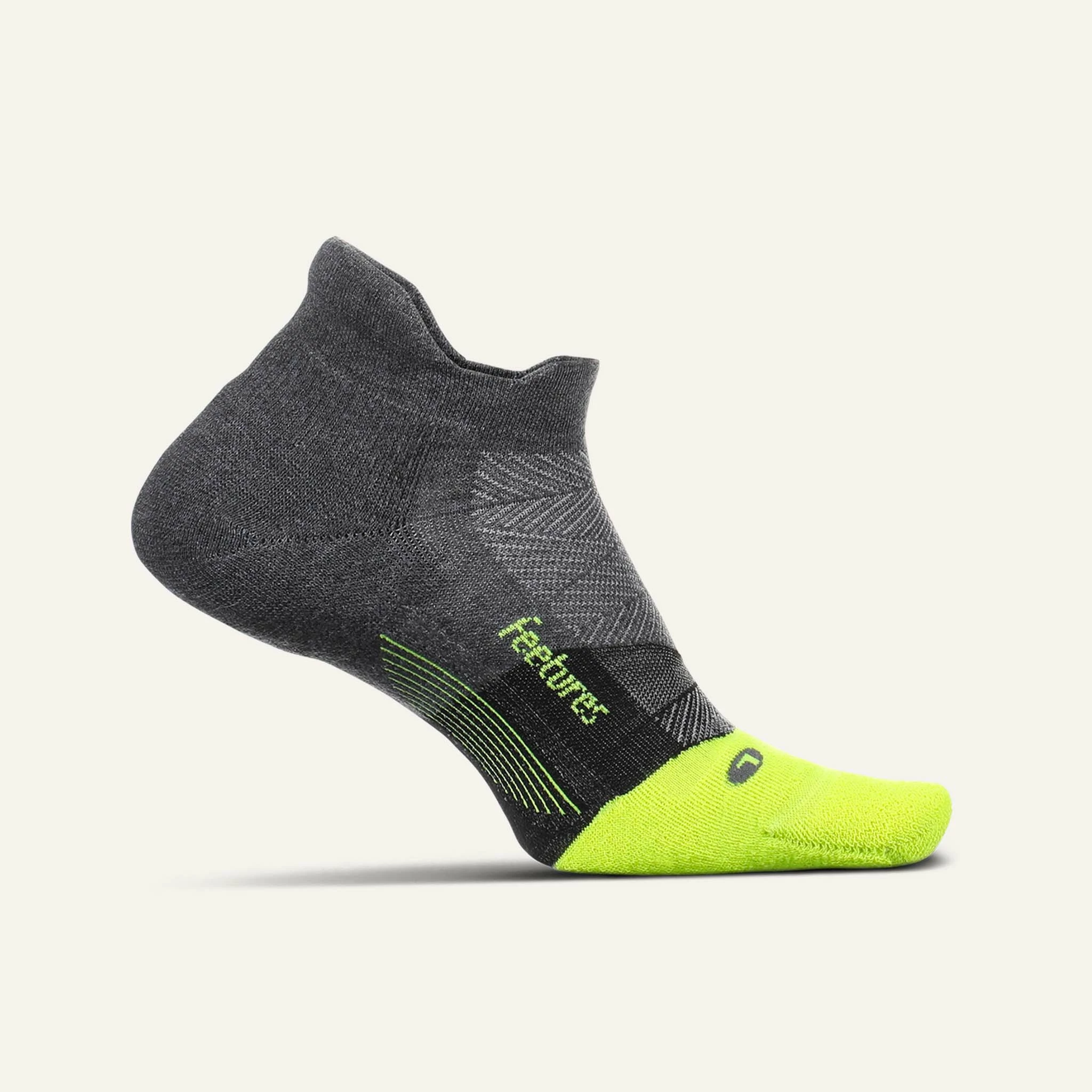 Feetures | Unisex Elite Max Cushion No Show Tab - Glowing Gray 3 Feetures | Unisex Elite Max Cushion No Show Tab - Glowing Gray