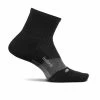 Feetures | Unisex Merino 10 Cushion Quarter - Charcoal 1 Feetures | Unisex Merino 10 Cushion Quarter - Charcoal -True Motion Sales Store EM20468 U feetures merino10cushionquarter
