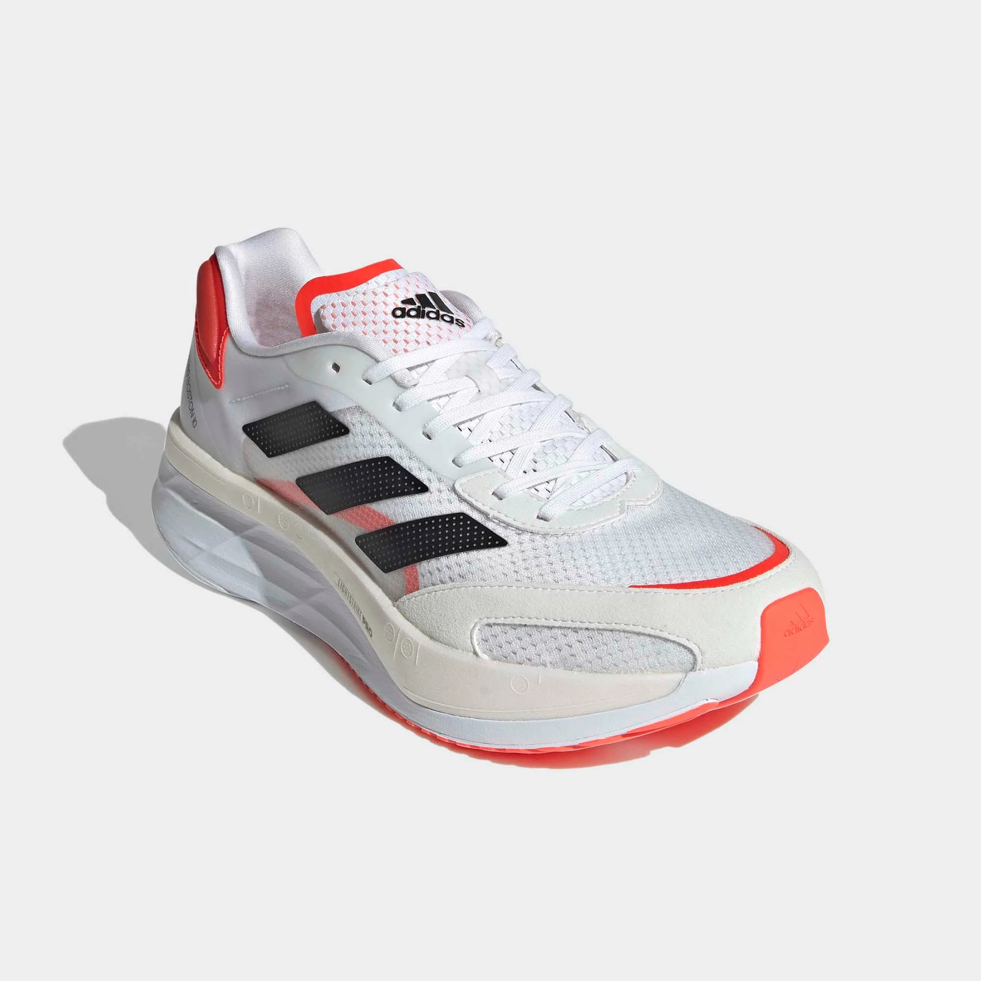 Adidas | Men's Adizero Boston 10 Running Shoes - Footwear White 6 Adidas | Men's Adizero Boston 10 Running Shoes - Footwear White - Image 4