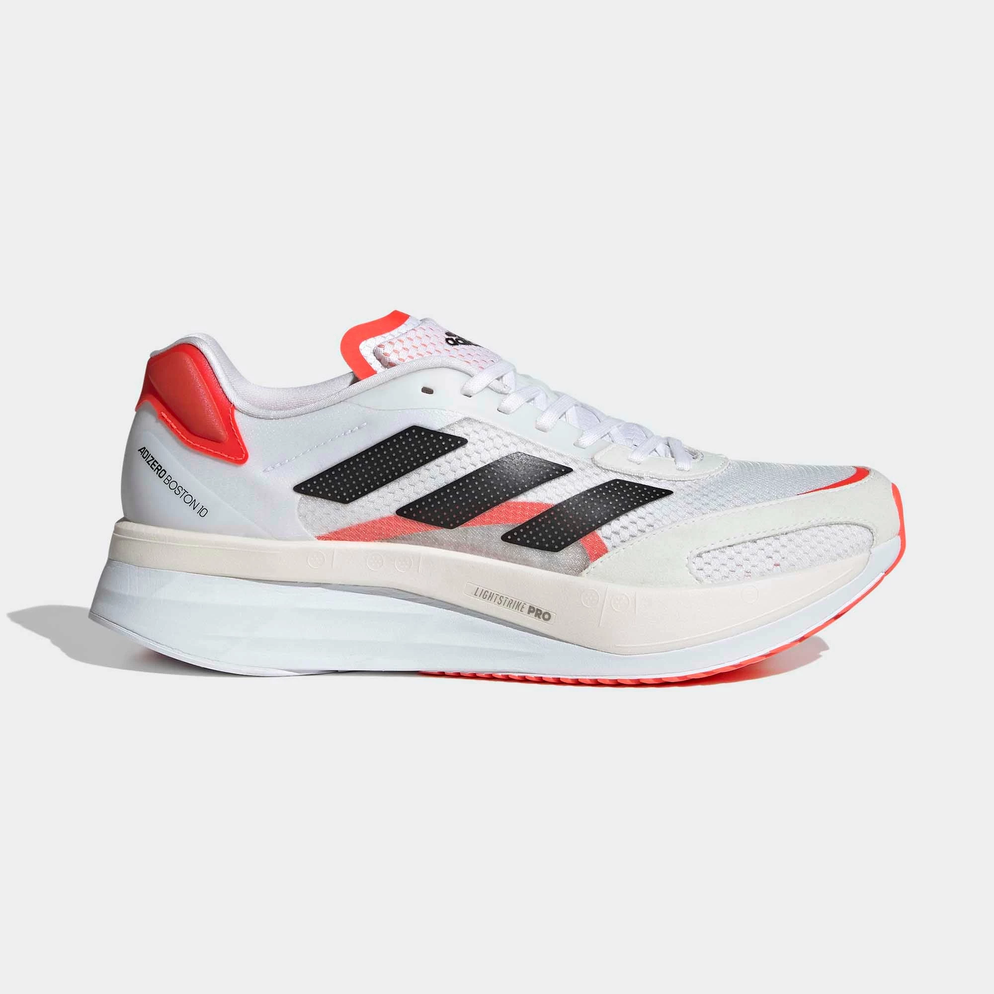 Adidas | Men's Adizero Boston 10 Running Shoes - Footwear White 3 Adidas | Men's Adizero Boston 10 Running Shoes - Footwear White