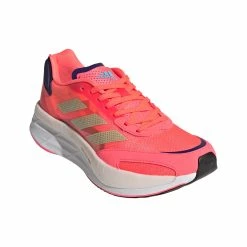 Adidas | Women's Adizero Boston 10 Running Shoes - Turbo 15 Adidas | Women's Adizero Boston 10 Running Shoes - Turbo -True Motion Sales Store GY0905 W Adidas AdizeroBoston10RunningShoes sidefrontview