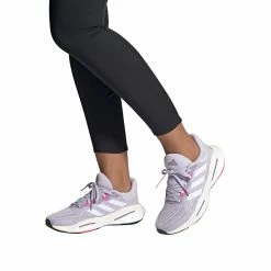 Adidas | Women's Solar Glide 6 Running Shoes - Silver Dawn -True Motion Sales Store HP7655 W adidas SolarGlide6 onfeet