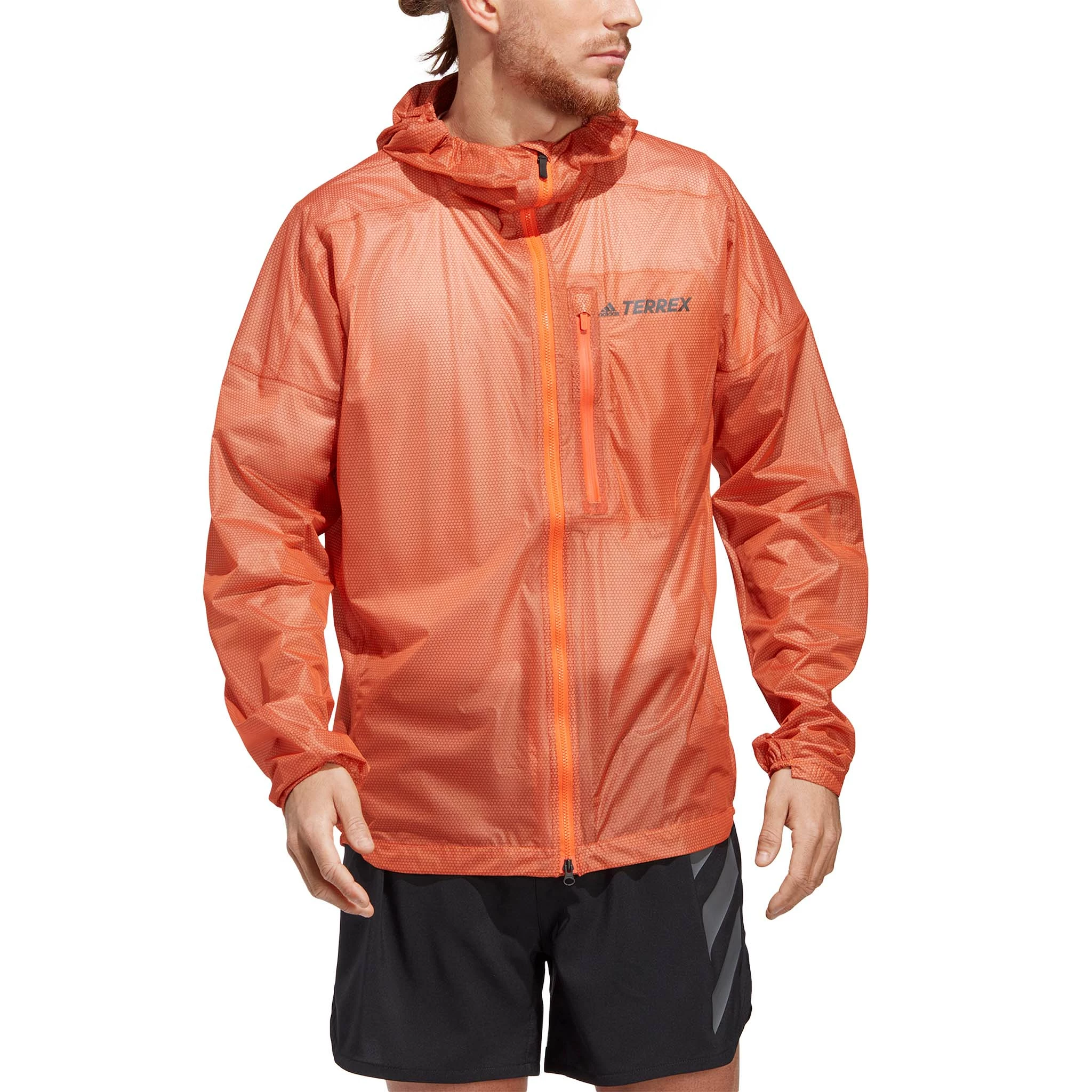 Adidas | Men's Terrex Agravic 2.5L Rain.RDY Jacket - Semi Impact Orange 3 Adidas | Men's Terrex Agravic 2.5L Rain.RDY Jacket - Semi Impact Orange