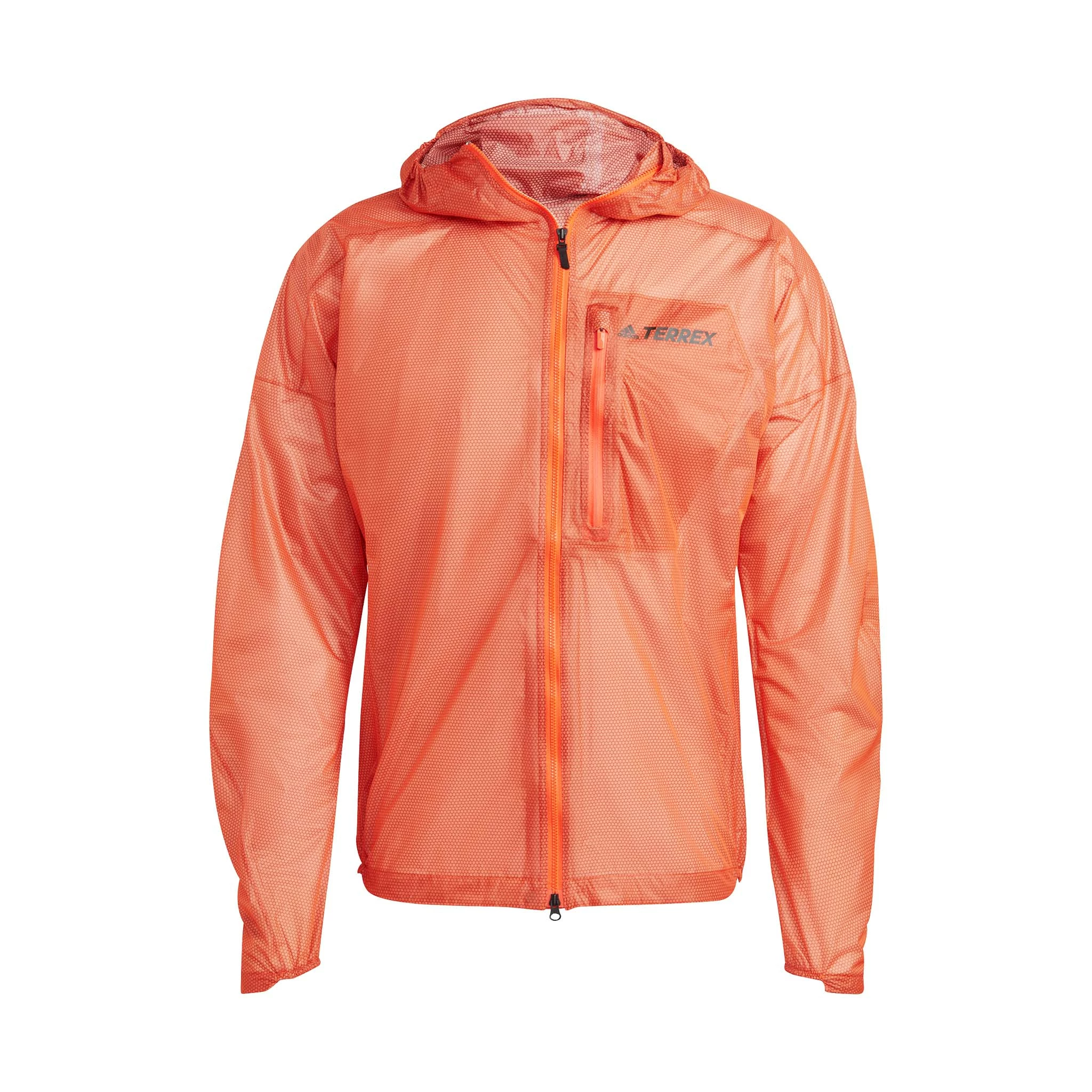Adidas | Men's Terrex Agravic 2.5L Rain.RDY Jacket - Semi Impact Orange 9 Adidas | Men's Terrex Agravic 2.5L Rain.RDY Jacket - Semi Impact Orange - Image 7