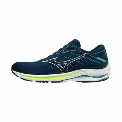 Mizuno | Men's Wave Rider 25 Running Shoes - Gibraltar Sea -True Motion Sales Store J1GC210302 M mizuno waverider25 left