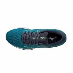 Mizuno | Men's Wave Rider 25 Running Shoes - Harbour Blue -True Motion Sales Store J1GC210382 M Mizuno Waveride25 top