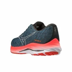 Mizuno | Men's Wave Rider 26 Running Shoes - Provincial Blue 10 Mizuno | Men's Wave Rider 26 Running Shoes - Provincial Blue -True Motion Sales Store J1GC220351 M Mizuno WaveRider26 backside