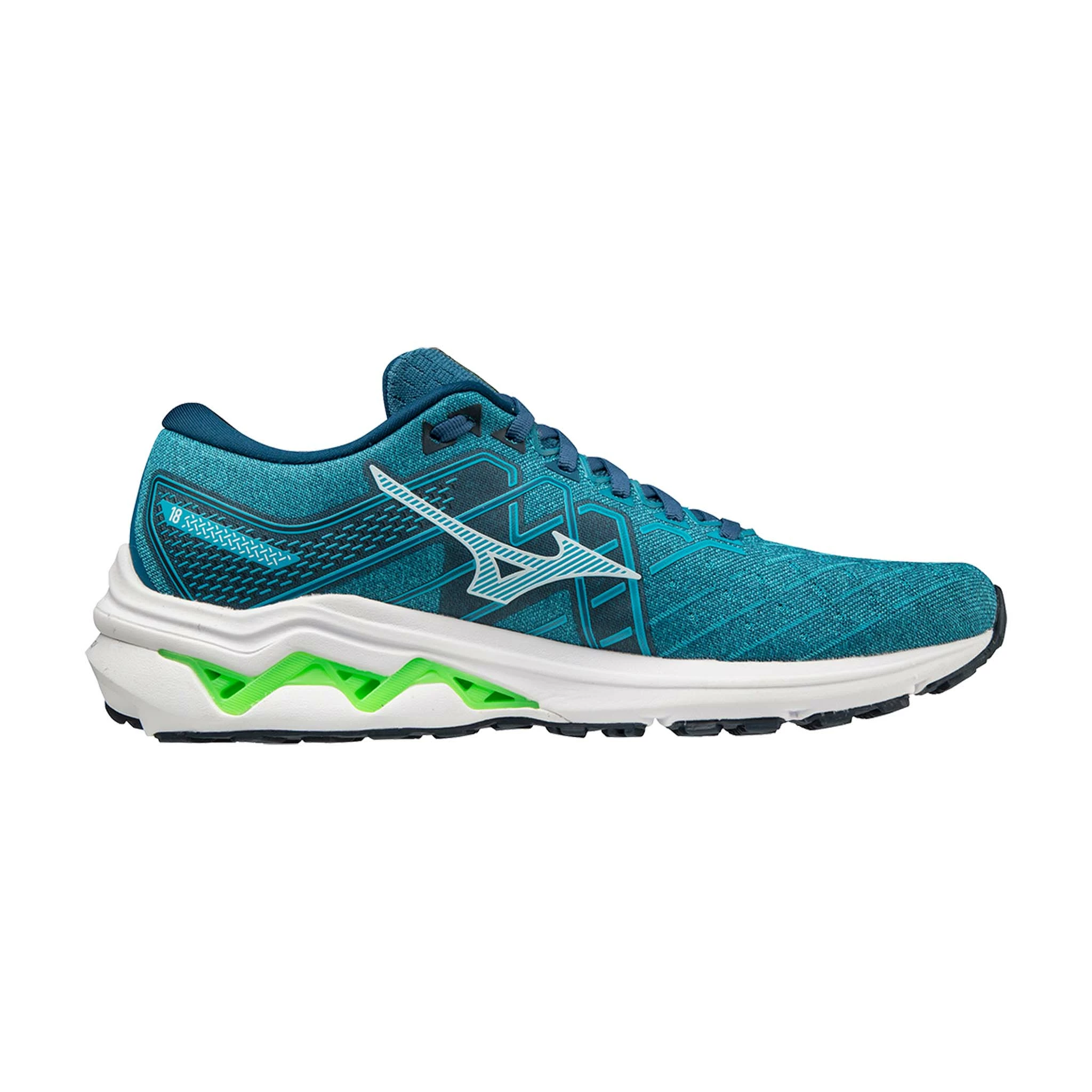 Mizuno | Men's Wave Inspire 18 Running Shoes - Algiers Blue 5 Mizuno | Men's Wave Inspire 18 Running Shoes - Algiers Blue - Image 3