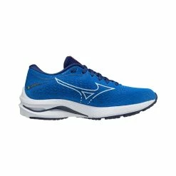 Mizuno | Women's Wave Rider 25 Running Shoes - Blue -True Motion Sales Store J1GD210387 F Mizuno WaveRider25 side