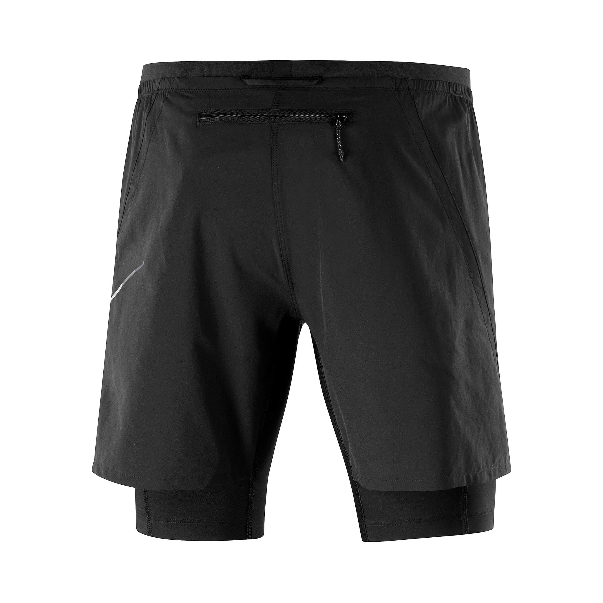 Salomon | Men's Cross Twinskin Shorts - Deep Black 5 Salomon | Men's Cross Twinskin Shorts - Deep Black - Image 3